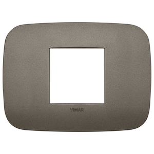 Vimar Placca Round 2M Metal Wall <b>Switch</b> <b>Plate</b> 12.2x9cm - Product Image 1