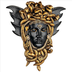For Medusa Greece <strong>Greek</strong> Snake Head Modern Art Resin Wall Plaque Sculpture China Home <strong>Decor</strong> - Product Image 2
