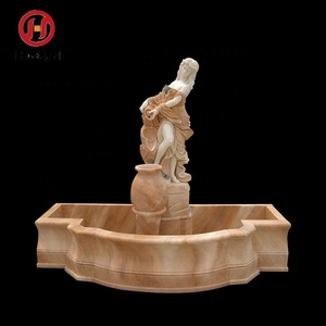 Fuente de Agua de Mármol para Jardín <span class=keywords><strong>con</strong></span> Estatua de Mujer y Pez en Venta - Product Image 6