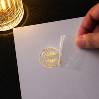 Autocollant de transfert personnalisé avec logo de marque en feuille d'or et design métallique pour l'emballage et la promotion