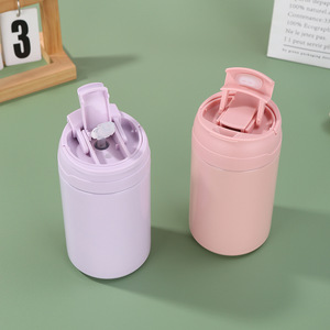 Stainless Steel Insulated Tumbler 304 Vacuum Travel Mug Portable Round Cup For Coffee Tea With Handle Macaron Colors - Product Image 3