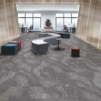 Carreaux de moquette de bureau 100x100 pour salle de conférence Revêtement de sol Tapis commercial de bureau lowes Carreaux de moquette commerciaux de luxe