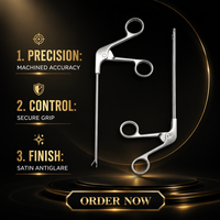 Pinza de agarre para artroscopia OEM de 203 mm con mandíbula dentada, instrumento quirúrgico de acero inoxidable, dispositivo médico ortopédico