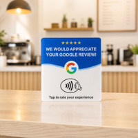 Carte NFC Google Review, programmable, adaptée aux entreprises et aux bureaux - affiche les commentaires, favorise les cadeaux, personnalisable