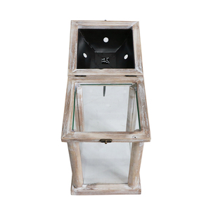 Đèn Lồng Nến Gỗ Bán Chạy Nhất Hình Chữ Nhật Màu Gỗ Đau Khổ Trang Trí Nhà Cửa Ngoài Trời Và Trong Nhà Tùy Chỉnh BSCI 100 Chiếc - Product Image 4