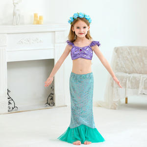 Disfraces de actuación escénica de primavera y verano para niñas, vestido de princesa sirena con cola, disfraz de Anime para niños - Product Image 5