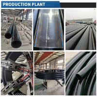 Tuyau en PEHD DN200 DN450 DN710, tuyau en PE, tuyau en plastique pour système d'alimentation en eau