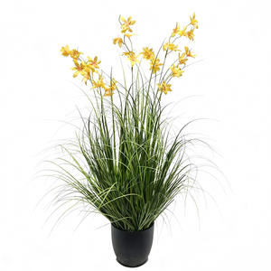 Plantes artificielles d'orchidées Oncidium en pot, 100-200 cm de haut, simulation réaliste, décoration intérieure, mariage, verdure pour la maison - Product Image 2
