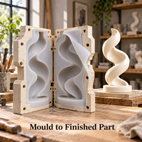 Moule en résine Tietuo + noyau en silicone pour œuvres d'art en PU C293-G4, spécialiste des composants imitation bois en polyuréthane