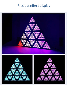 ไฟ LED รูปสามเหลี่ยมแบบเรโทร, แผงไฟพื้นหลัง RGB สำหรับสร้างบรรยากาศในบาร์, เอฟเฟกต์บนเวที ดีเจ คลับ และสตูดิโอถ่ายทอดสด - Product Image 4