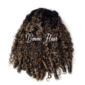VMAE Russian Highlight Balayage Ash Blonde Exotic Afro Kinky Birmano Rizado Encaje Frontal Peluca Raw Cabello humano Pelucas para mujeres negras - Product Image 4