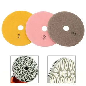 Disque de polissage diamanté humide/sec de 100 mm (4 pouces) – Outil abrasif <span class=keywords><strong>pour</strong></span> ponçage de marbre, granit, béton, comptoirs et pierres – Personnalisable OEM - Product Image 2