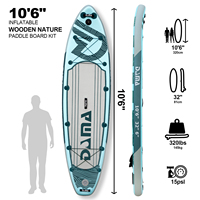 DAMA Paddle Board Drop-Stitch Aufblasbares SUP Breite Stabile Plattform Rutschfestes EVA-Deck Erwachsenen-Wassersport Paddle Board