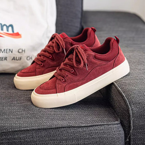 Zapatos de Hombre XuanWu Color Vino Tinto, de Piel Genuina con Cordones, Estilo Coreano, a la Moda, Deportivos, Casuales, Tipo Skate - Product Image 5