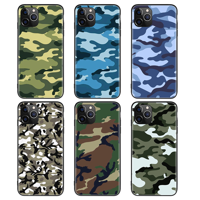 Camouflage Phone Case for Iphone 6 7 8 Plus X Xr Xs 11 12 13 14 Pro Max Mini Shells Tpu Silicone Camou Phone Case Cover