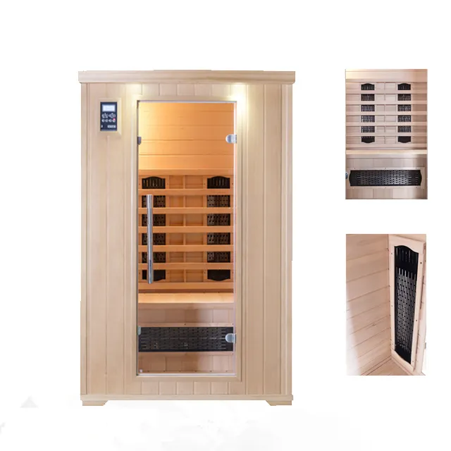Fence Alarm System Single Control Panel Wooden Dry Steam Far Infrared 2-3 People Indoor Sauna Rooms