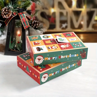 Boîte-cadeau de calendrier de l'avent personnalisée, recyclable, imprimée, boîte mystère, cadeaux de Noël, avec chocolats, bonbons, petits jouets