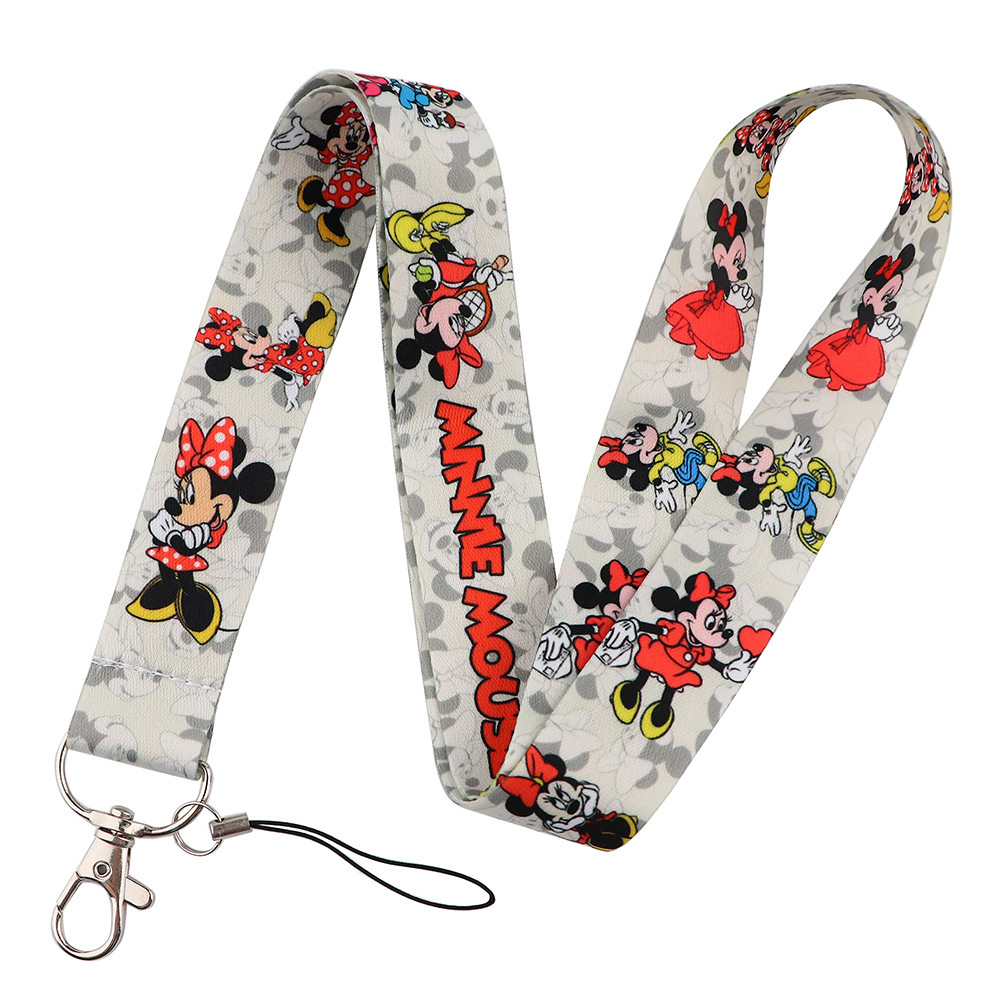 Lovely Cartoon Bow Mouse Lanyards Gifts High Quality ID Card Hanging Mobile Phone Anti-Lost Neck Lanyard Wholesale Accessories Image 5