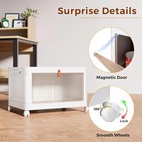 23QT Bacs de rangement à 4 niveaux Couvercles Organisateurs de placard empilables moulés par injection Boîtes de rangement pliables Conteneurs de rangement en plastique