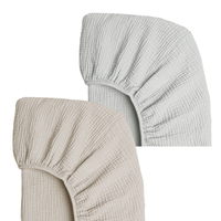 Draps de lit pour bébé en mousseline personnalisés pour la literie des enfants, couleur unie, drap de lit pour nouveau-né, drap de lit pour bébé en mousseline de coton biologique