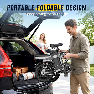 Gratis verzending A12S US Warehouse Verwijderbare Lithium Batterij Elektrische Fiets 52v 25Ah Vouwbare Elektrische Fiets 14 Inch Off-Road - Product Image 4