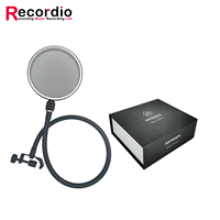 Filtre anti-pop pour microphone acoustique haut de gamme GAZ-B7 avec conception métallique à double couche pour diffusion en direct et enregistrement en studio