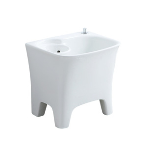 Fregadero de cerámica Aivijia con grifo, fregadero cuadrado de pie para utilidades - Product Image 2