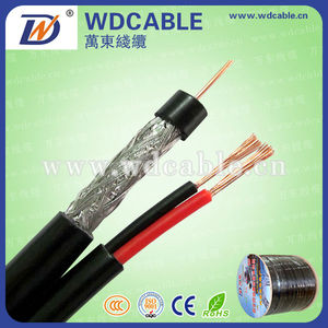 Câble coaxial 75 ohm rg59 2c de haute qualité, connecteur <span class=keywords><strong>siamois</strong></span>, pour caméra de vidéosurveillance, promotion - Product Image 2