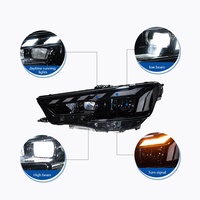 Adapté aux modèles Audi A4 2017-2020, modification des phares pour le modèle RS, lentilles LED, feux de jour et feux d'essuie-glace