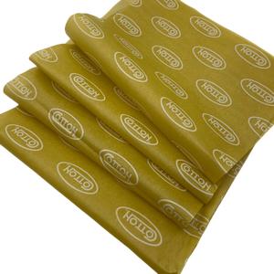 <strong>Wrapping</strong> for Packaging Clothes Customized Wholesale Custom White Logo Wrap With Printed <strong>Yellow</strong> Tissue <strong>Paper</strong> - Product Image 3