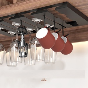 Simplicity Hanging Shelving Goblet Hanger <strong>Wine</strong> Glass <strong>Rack</strong> Stainless Steel Large Capacity Goblet Hanger Hanging Shelf - Product Image 6