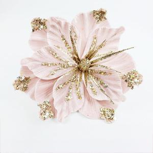 <span class=keywords><strong>2025</strong></span> Giá Rẻ Giáng Sinh Hoa Nhân Tạo Sequin Nhung Hoa Màu Đỏ Đỏ Trạng Nguyên Gốc Màu Đỏ Trạng Nguyên Cho Giáng Sinh Cây Vòng Hoa - Product Image 1