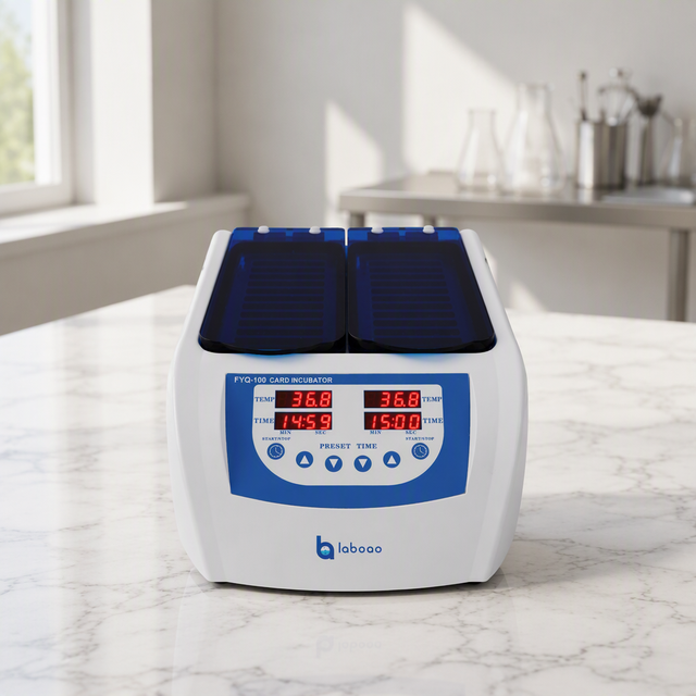 LABOAO FYQ 100 Dual Chamber Gel Card Incubator Digital Constant Temperature Laboratory Reagent Card Heating Incubator
