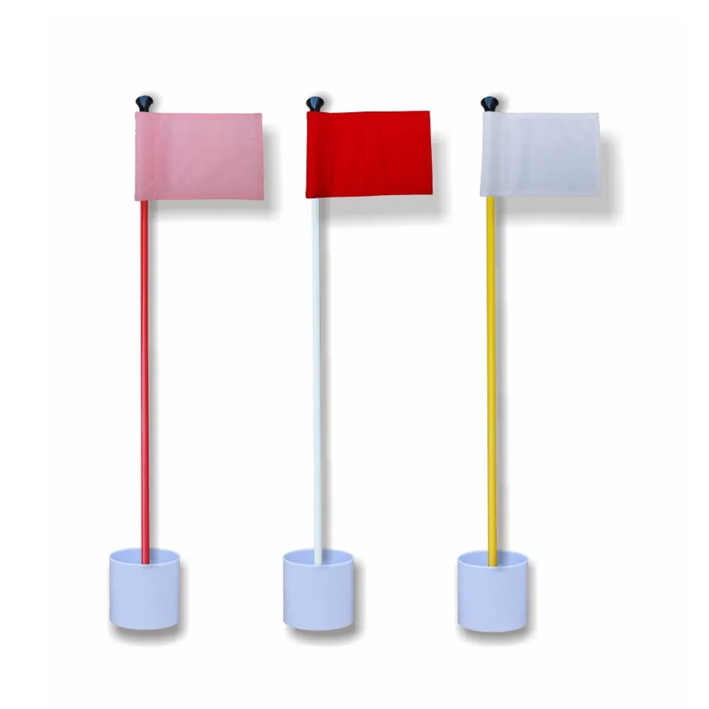Mât de drapeau de golf 3 pieds double face numéroté personnalisé poteau de drapeau de golf trou coupe ensemble 3ft Mini mât de drapeau de golf