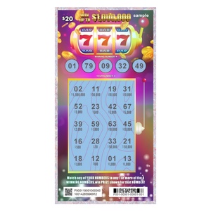 Free Design Digital Printing Custom Lottery <b>Scratch</b> Tickets 777 Lottery with Laser Film - Product Image 3