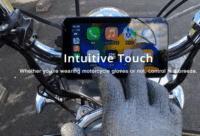 CHIGEE 1080p 5 pouces Vision nocturne avant et arrière moto Camer tableau de bord caméra écran tactile Dash Cam pour moto