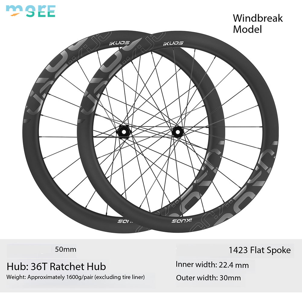 Black 50mm Aerodynamic Spokes
