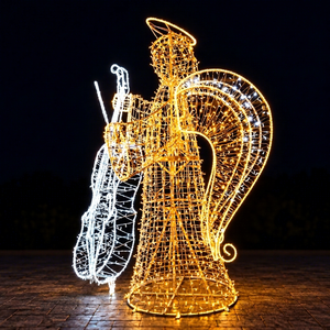 Giant <b>Lighted</b> <b>Christmas</b> Angel for Outdoor Plazas Resorts Parks Shopping Centers and Seasonal Event Decorations - Product Image 1