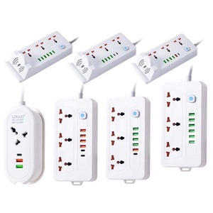 Wintai TECH รางปลั๊กไฟฟ้า3ช่อง, ปลั๊กไฟสากล6ส่วน USB - Product Image 2