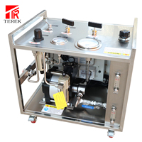 Equipo de Prueba Hidrostática de Alto Flujo TEREK con Bomba Neumática de Refuerzo de Líquido y Registrador