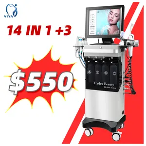 14 in1 da thắt chặt thẩm mỹ y học hydrodermabrasion mặt machineaqua Peel máy