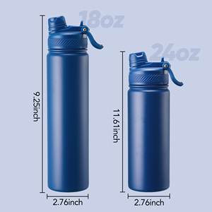 Bouteille d'eau isotherme en acier inoxydable de qualité alimentaire avec paille et bec verseur, double mode de consommation, anti-fuite, pour voiture, portable, voyage en extérieur - Product Image 6
