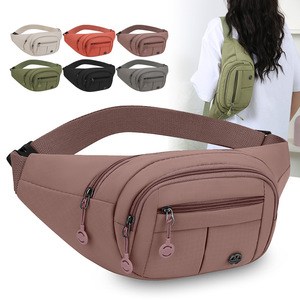 Minimalist Nylon Waist Bag Multi Compartment Unisex Chest Bag Everyday Casual Shoulder Crossbody Bag - Product Image 2