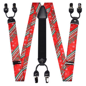 Christmas Men Suspenders Candy Cane Bow <strong>Tie</strong> With Pocket Square Bow <strong>Tie</strong> Set Adjustable Candy Cane Suspenders With Girt <strong>Box</strong> - Product Image 3