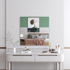 Wholesale 2mm Thick Unbreakable Flexible Self-Adhesive Wall <b>Mirror</b> Sticker Dressing <b>Mirror</b> Wall Mounted for Home Decor Bathroom - Product Image 2