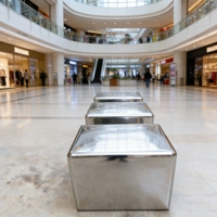 Banc d'assise ondulé en PRV Y126 pour intérieur et extérieur, canapé artistique en fibre de verre pour hall d'hôtel et salon commercial
