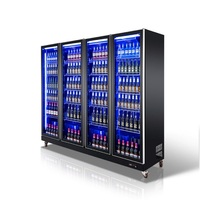 Réfrigérateur à boissons refroidi par air pour supermarché en gros, équipement de réfrigération commercial, porte en verre, refroidisseur à bière