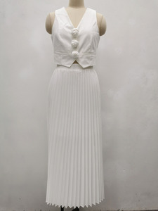 Abito Casual aderente da donna vestito a fiori per la decorazione con bottoni di breve durata estiva tinta unita tinta unita tinta unita in tinta unita - Product Image 5