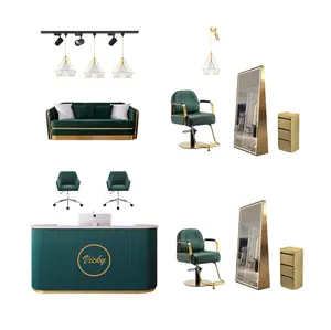 Yeşil serisi yeni varış salon dükkanı mobilya paketi ücretsiz lambalar salon seti paketi mobilya toptan fiyat