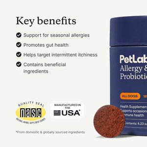 Probióticos Inmunitarios para Perros con Alergias, Favorecen la Salud Digestiva e Inmunitaria, Sin <span class=keywords><strong>Nueces</strong></span>, Sabor <span class=keywords><strong>a</strong></span> Cerdo, 30 Masticables Blandos - Product Image 3